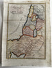 Holy Land 1799 Palestine Dead Sea Arabia Deserta Wild of Paran Amalekites map