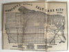 Salt Lake City Utah plan 1871-2 rare map Deseret Univ. B. Young house & nwspprs