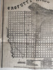 Salt Lake City Utah plan 1871-2 rare map Deseret Univ. B. Young house & nwspprs