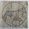 Northern Hemisphere North Pole America Russia Africa Europe c.1780s map Kincaid