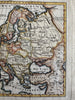 Europe continent treaties 1809 attractive engraved hand colored miniature map