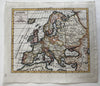 Europe continent treaties 1809 attractive engraved hand colored miniature map