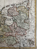 Holland Seven United Provinces Netherlands 1808 engraved hand colored map