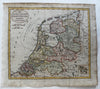 Holland Seven United Provinces Netherlands 1808 engraved hand colored map