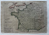 Rivers of France c.1710-20 Senex lovely engraved hand colored thematic map