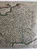 Rivers of France c.1710-20 Senex lovely engraved hand colored thematic map