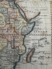 African continent map man-eaters cannibals Nile source c.1790’s hand colored map