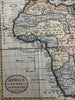 African continent map man-eaters cannibals Nile source c.1790’s hand colored map