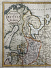 Russia in Europe 1802 northern & southern parts x 2 engraved hand color maps lot
