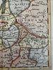 Poland Baltic Sea Livonia Lithuania Courland Finland 1757 rare hand color map