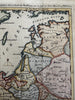 Poland Baltic Sea Livonia Lithuania Courland Finland 1757 rare hand color map