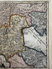Northern Italy Cisalpine Celts ancient region c.1720 decorative engraved map