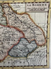 Bohemia La Boheme c.1760-90 hand colored engraved miniature map