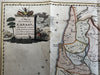 Land of Canaan historical Joshua Judges 1813 Scarce Etheridge decorative map