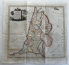 Land of Canaan historical Joshua Judges 1813 Scarce Etheridge decorative map