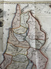 Land of Canaan historical Joshua Judges 1813 Scarce Etheridge decorative map