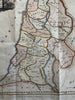 Land of Canaan historical Joshua Judges 1813 Scarce Etheridge decorative map