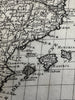 Spain & Portugal 1699 Sanson antique engraved map cartouche title d'Winter