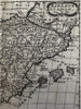 Spain & Portugal 1699 Sanson antique engraved map cartouche title d'Winter