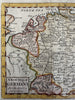 Germany Holy Roman Empire 1744 Senex engraved hand colored miniature map