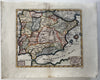 Spain 1719 Morden miniature antique map scarce charming w/ hand color