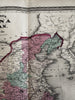 China Japan Canton Hong Kong inset 1870 Johnson large hand colored map