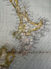 New Zealand 1881 Lett’s map shows ocean currents light houses submarine cables