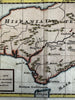 Spain Caesar ancient world Hispania c.1755 Moll hand color map