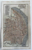 Cincinnati Ohio city plan 1853 Ensign charming miniature hand colored gift map