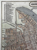 Cincinnati Ohio city plan 1853 Ensign charming miniature hand colored gift map