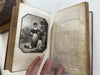 Decorative publisher’s gift book 1850 red ornate gilt leather Moss Rose engrvngs