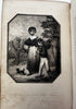 Decorative publisher’s gift book 1850 red ornate gilt leather Moss Rose engrvngs
