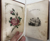 Decorative publisher’s gift book 1850 red ornate gilt leather Moss Rose engrvngs