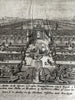 Versailles France garden birds-eye c.1670’s N. Visscher scarce engraved print