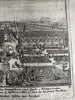 Versailles France garden birds-eye c.1670’s N. Visscher scarce engraved print