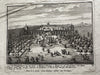 Versailles France garden panorama c.1670’s N. Visscher scarce engraved print