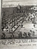 Versailles France garden panorama c.1670’s N. Visscher scarce engraved print