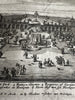 Versailles France garden panorama c.1670’s N. Visscher scarce engraved print