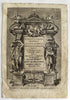 Italy 1620 engraved Title page decorative allegorical figures Porcacchi islands