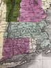 New England states NH ME VT MA CT RI 1829 Robinson uncommon map old hand color
