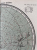 Celestial star charts Night sky 1892 Sohr-Berghaus scarce detailed 2 color maps