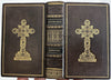 Book of Prayer religious rituals 1830 Eastern Orthodox church rare leather book