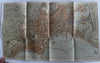 Naples Italy Napoli Italia c.1930’s tourist promo book w/ color folding city map