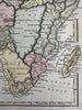 Africa continent Mts. of Moon clearly shown 1800 Wilkinson scarce map