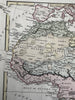 Africa continent Mts. of Moon clearly shown 1800 Wilkinson scarce map