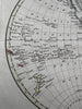 World in hemispheres showing latest voyages & Travels 1800 Wilkinson scarce map