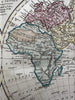 World in hemispheres showing latest voyages & Travels 1800 Wilkinson scarce map