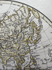 World in hemispheres showing latest voyages & Travels 1800 Wilkinson scarce map
