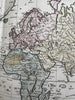 World showing tracks of Cook latest voyages & Travels 1800 Wilkinson scarce map