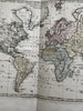 World showing tracks of Cook latest voyages & Travels 1800 Wilkinson scarce map
